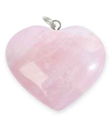 Divinity Crystals Pink Rose Quartz Pendant Heart Shape for Love, Romance & Marriage Luck Default Title